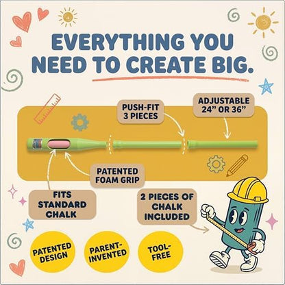 Sidewalk Chalk Holder for Kids and Toddlers – Stand-Up Outdoor Chalk Stick - Image 3