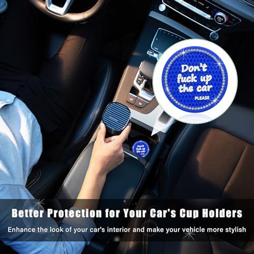 Ziciner 2 Pack Bling Car Cup Holder Coaster, 2.75 Inch Anti-Slip Auto Insert - Image 4