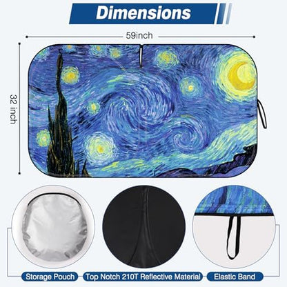 Car Windshield Sun Shade Reflective UV Foldable Front Sunshade - Image 3