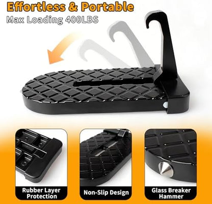 Car Door Step for Car Roof Access, Foldable Non-Slip Ascent Latch Pedal Rack - Image 4