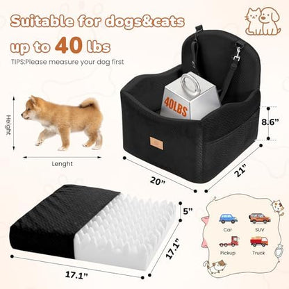 Dog Car Seat for Medium/Small Dogs, Dog Booster Car Seat, Pet Booster Seats Up - Image 5