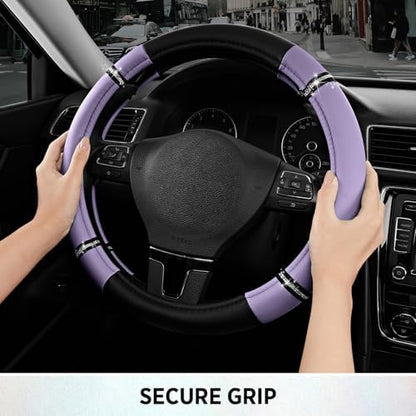 Road Comfort Leather Steering Wheel Cover – Premium Anti-Slip Car Steering - Image 5