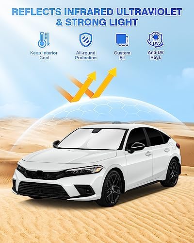 Canvcle Windshield Sun Shade for 2020-2025 2026 Toyota Highlander Accessories - Image 2