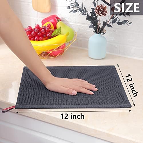 Homaxy 100% Cotton Waffle Weave Kitchen Dish Cloths 8-Pack - Image 5