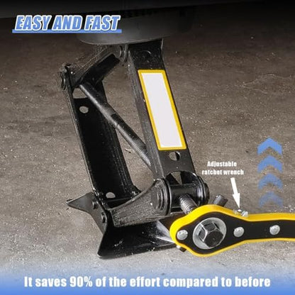2PCS Car Scissor Jack Kit, Max 2 ton Capacity Automotive Lift Jacks Tool - Image 5