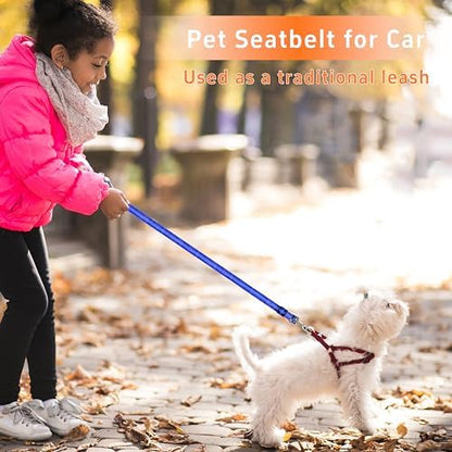 Seyezo Dog Car Seat Belt for Car, 2 Piece Set Retractable Dog Car Harness - Image 5