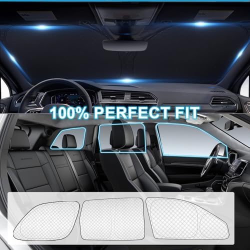 KMF 8pcs Sun Shades for Jeep Grand Cherokee 2011-2021 Accessories, Full Thicken - Image 5