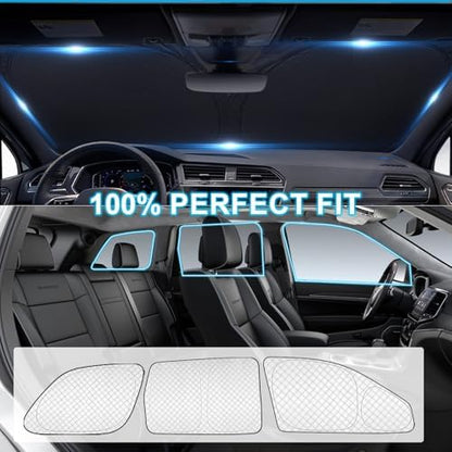 KMF 8pcs Sun Shades for Jeep Grand Cherokee 2011-2021 Accessories, Full Thicken - Image 5
