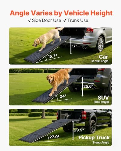 VEVOR Dog Ramp for Cars, Folding Pet Ramps for Medium & Large Dogs up to 250lbs - Image 5