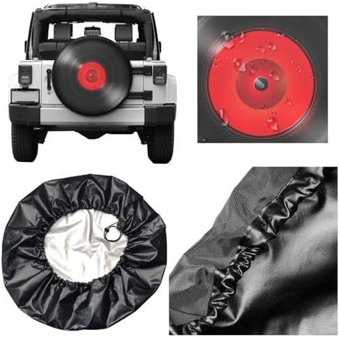 Record Spare Tire Cover Wheel Protectors Weatherproof Sun Protection Covers - Image 3