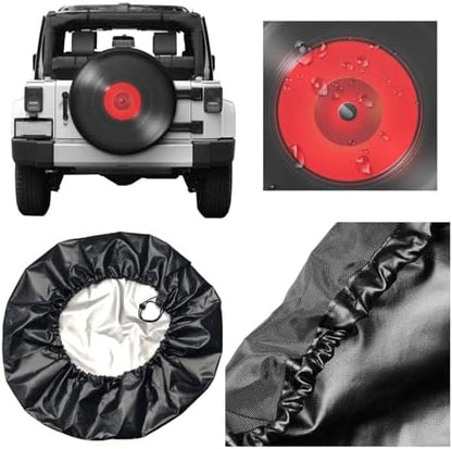 Record Spare Tire Cover Wheel Protectors Weatherproof Sun Protection Covers - Image 3