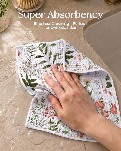 Miss Adola Double-Sided 3 Pack Dish Cloths, Floral Whispers - Image 3