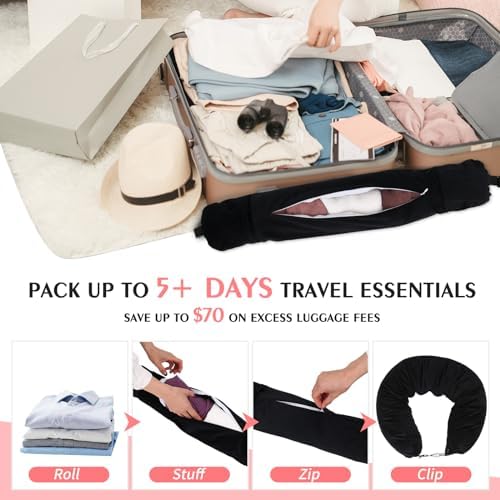 Stuffable Neck Pillow for Travel, Packable Neck Pillow - Image 2