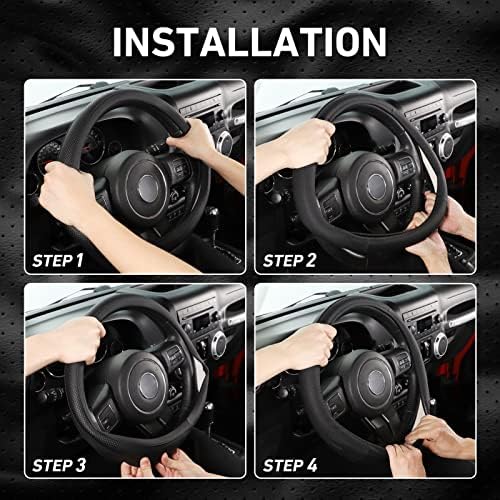 SEG Direct Breathable Car Steering Wheel Cover Large Size 15.5-16 inch - Image 5