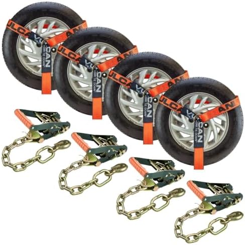 VULCAN Car Tie Down with Chain Anchors by VULCAN