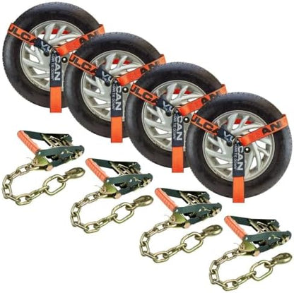 VULCAN Car Tie Down with Chain Anchors by VULCAN