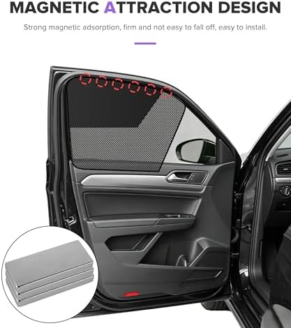 Car Shades for Side Windows, Car Accessories Magnetic Automotive Side Window - Image 6