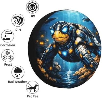 Sea Turtle Spare Tire Cover Weatherproof Wheel Protectors Universal Wheel Covers - Image 5