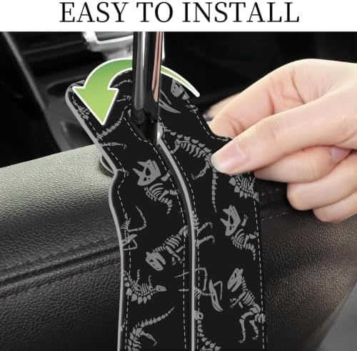 PU Leather Car Seat Hook, Storage Headrest Hanger, Cute Car Backseat Organizer - Image 5
