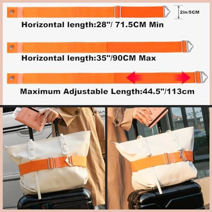 TOOVREN 2-in-1 Travel Belt for Luggage Straps Add a Bag Bungees Suitcase - Image 2
