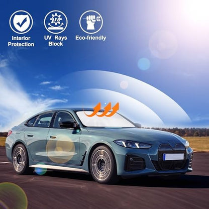 Windshield Sun Shade for 2022-2025 2026 BMW i4 M50 Accessories - Image 6