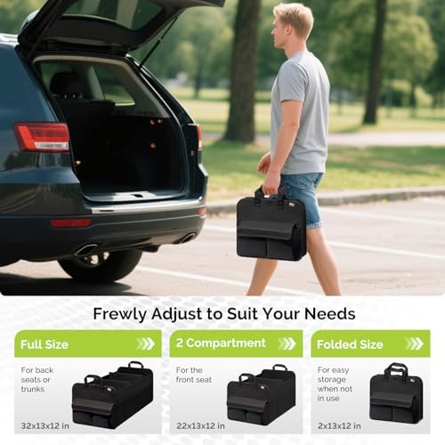 MIU COLOR Trunk Organizer for SUV, Collapsible Car Organizer - Image 3