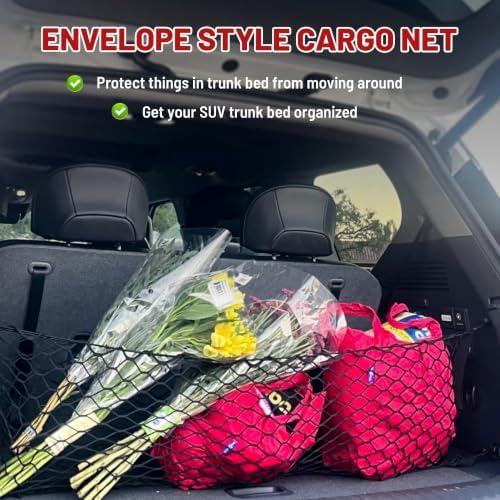 RED WOLF Envelope Style Cargo Net 43.3" x 15.7" to 55" x 22.5" - Image 2