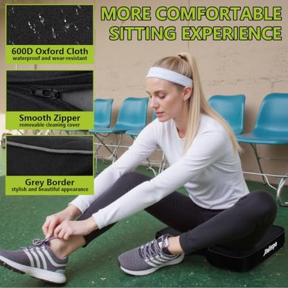 Stadium Seat Cushion for Bleachers, 2-in-1 Reversible Soft & Firm - Image 4