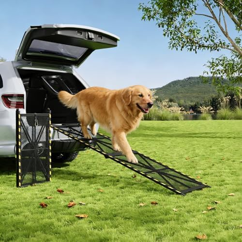 71" × 20" Vehicle Pet Ramp, Steel Dog Ramp by Garvee