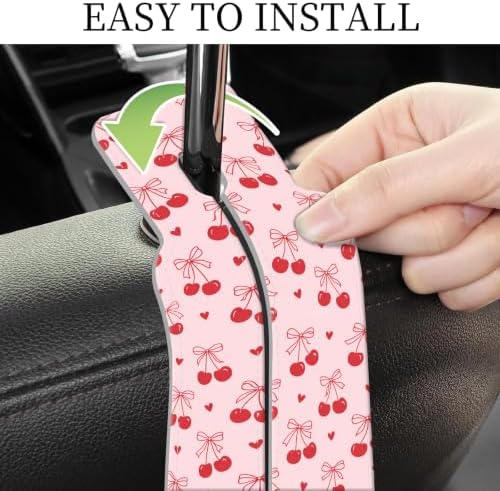 PU Leather Car Seat Hook, Storage Headrest Hanger, Cute Car Backseat Organizer - Image 5