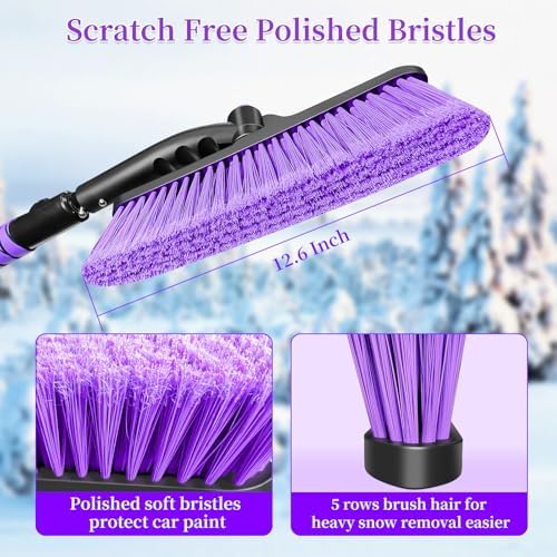 HEEYA 51 Inch Long Scraper Snow Brush - Image 4