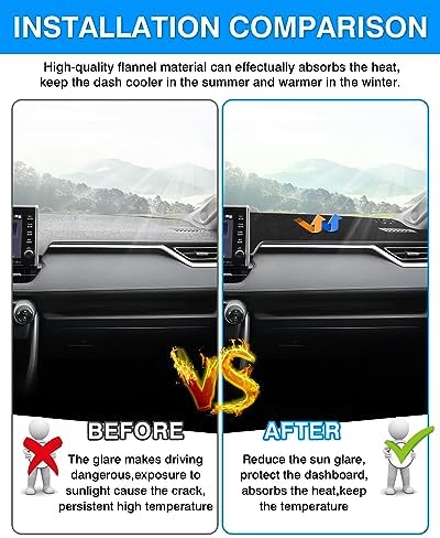Cartist Dashboard Cover Mat for 2019-2022 2023 2024 2025 Toyota RAV4 - Image 3