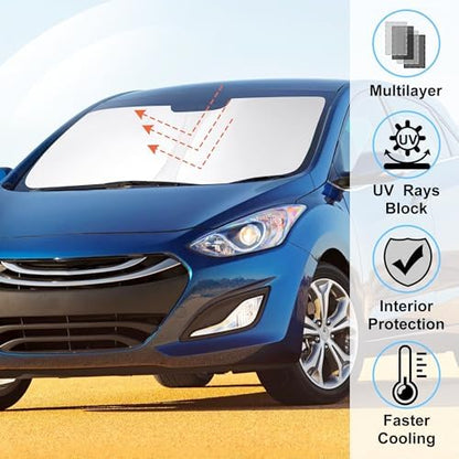 Windshield Sun Shade for 2011-2016 Hyundai Elantra Accessories - Image 2