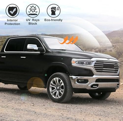 Windshield Sun Shade for 2019-2026 Dodge RAM 1500 Accessories - Image 6