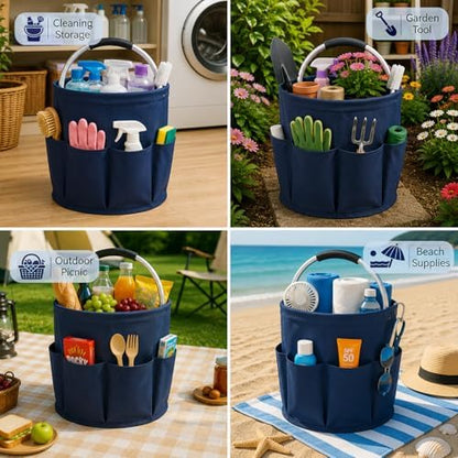 Portable Cleaning Caddy with Handle, Foldable Supply Organizer - Image 4