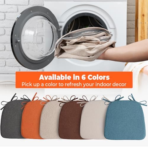 Sunsleek Chair Cushions for Dining Chairs D-Shaped Seat Cushions Chair Pads - Image 3