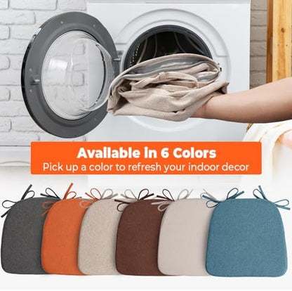 Sunsleek Chair Cushions for Dining Chairs D-Shaped Seat Cushions Chair Pads - Image 3
