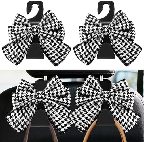 2PCS Car Seat Headrest Hooks, Car Bag Hooks, Cute Bow Knot Vehicle Seatback by Unknown