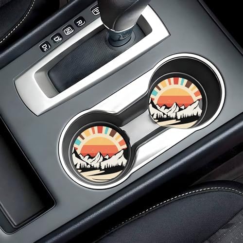 Mountain Sunset Car Cup Holder Coasters 2 Pack 2.63" - Image 7