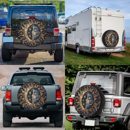 Rv Spare Tire Cover Wheel Boho Moon Ethnic Tire Covers Wheel Protectors - Image 6