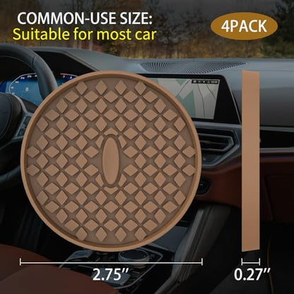 ME.FAN Car Cup Coasters Silicone Car Coasters/Cup Mats, Non-Slip Recessed Car - Image 3