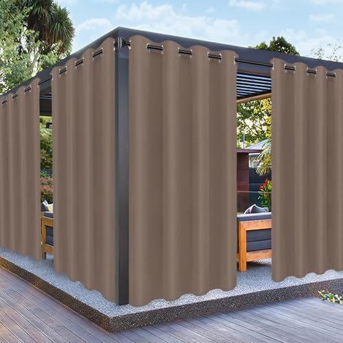 PureFit Outdoor Curtains for Patio Waterproof Weatherproof Outside Curtains by PureFit