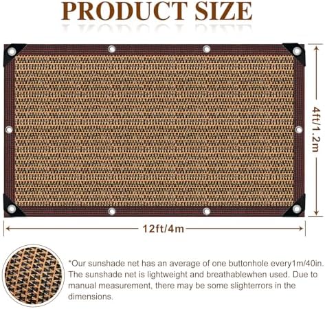 80% Shade Cloth -4x12FT Sunblock Net - Image 2