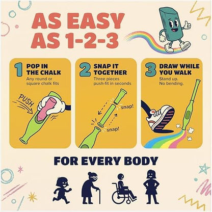 Sidewalk Chalk Holder for Kids and Toddlers – Stand-Up Outdoor Chalk Stick - Image 4
