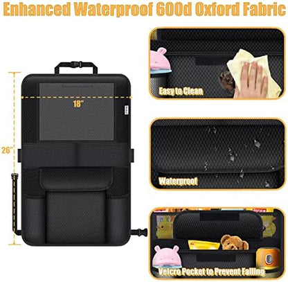 Meolsaek Kick Mats Back Seat Protector, Waterproof Oxford Seat Back Protector - Image 6