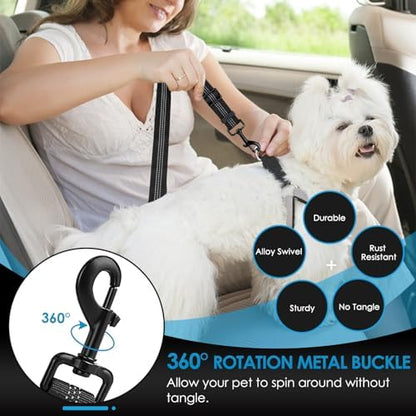 Lukovee Dog Seat Belt, 2 Pack, 3-in-1 Headrest & Seatbelt Clip & Latch - Image 6