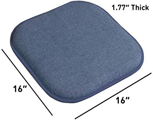 Sweet Home Collection Chair Cushion Memory Foam Pads Honeycomb Pattern Slip Non - Image 4