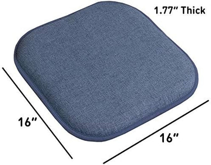 Sweet Home Collection Chair Cushion Memory Foam Pads Honeycomb Pattern Slip Non - Image 4