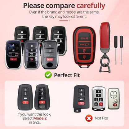 For Toyota Key Fob Cover Accessories- Matte TPU Key Fob Cover - Image 2