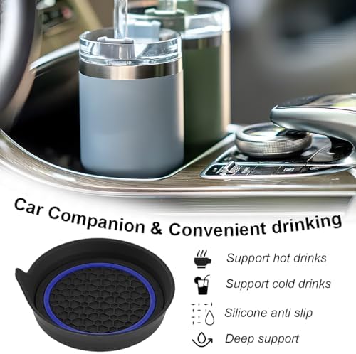 HZEL Car Cup Holder Coasters, Recessed Automotive Drink Mat Decoration - Image 5